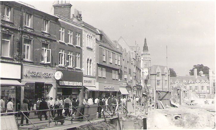 Petty Cury with the old Lion Yard demolished