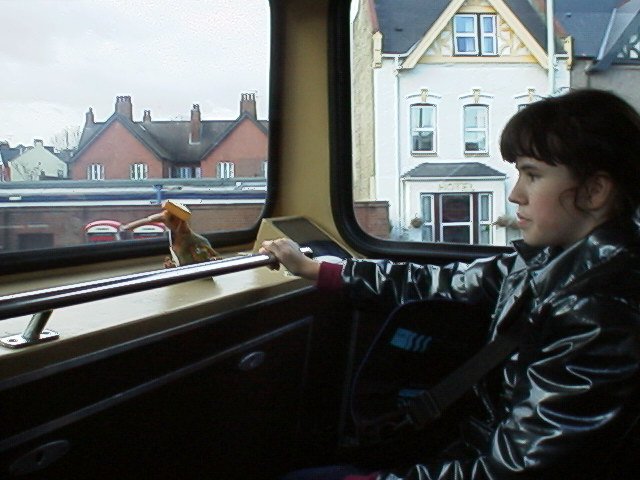 On top of a London bus