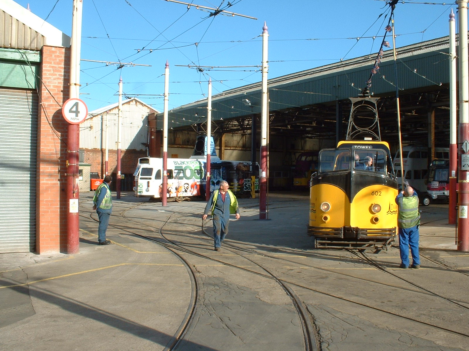 Another arrival; 602 about to depart