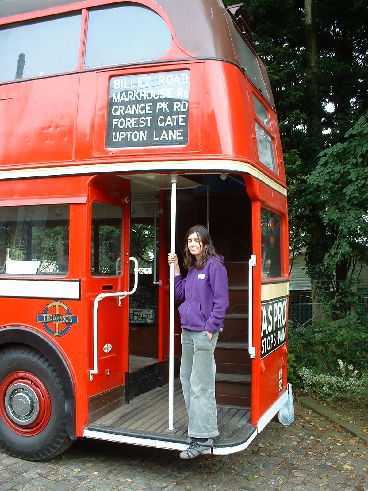 Lucy on board the L3 trolleybus