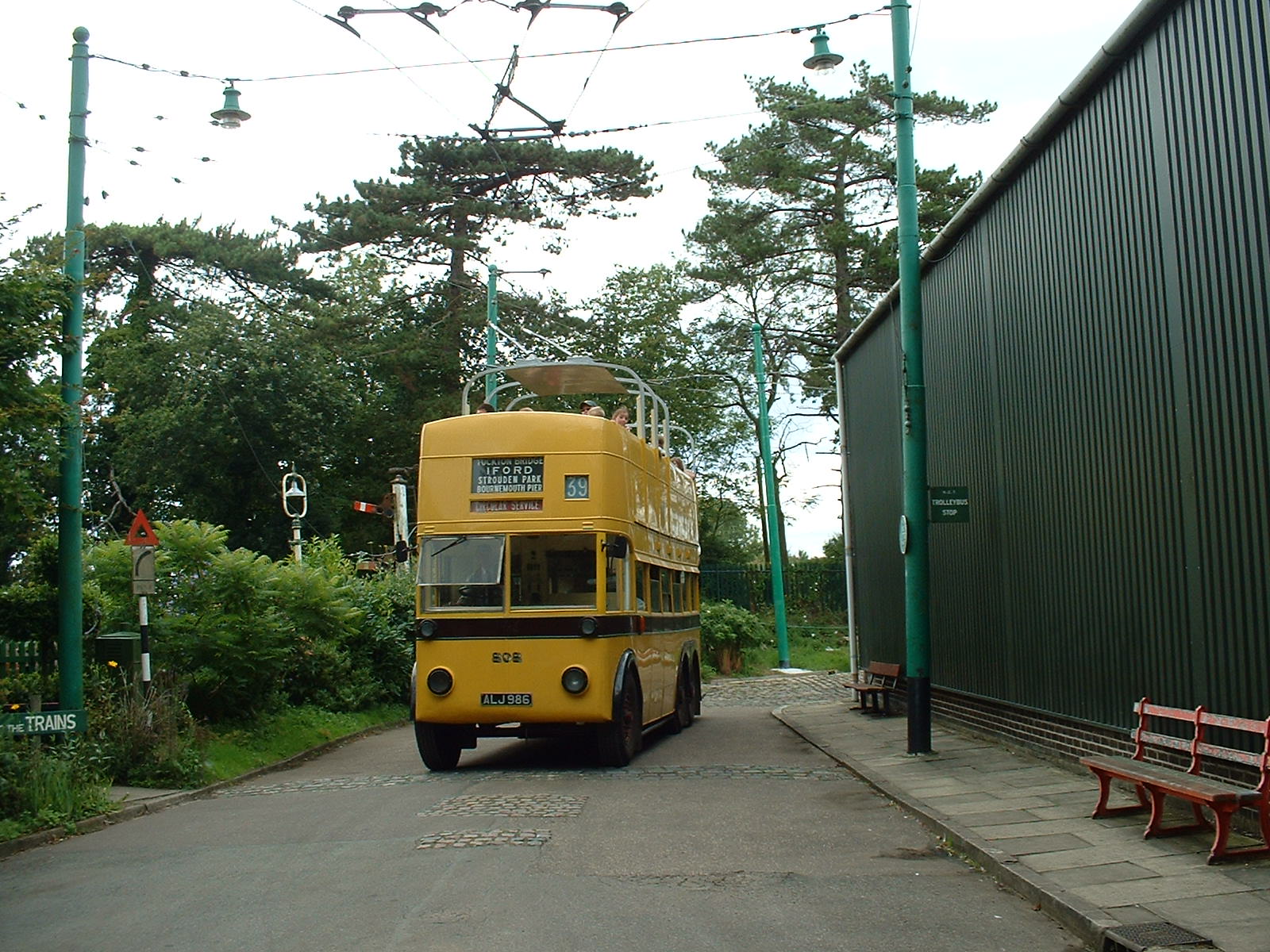 Bournemouth open top trolleybus 202