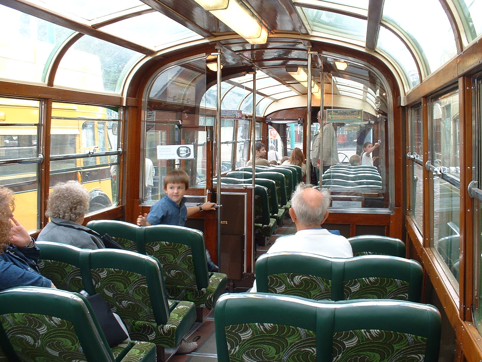 Inside a Blackpool tram