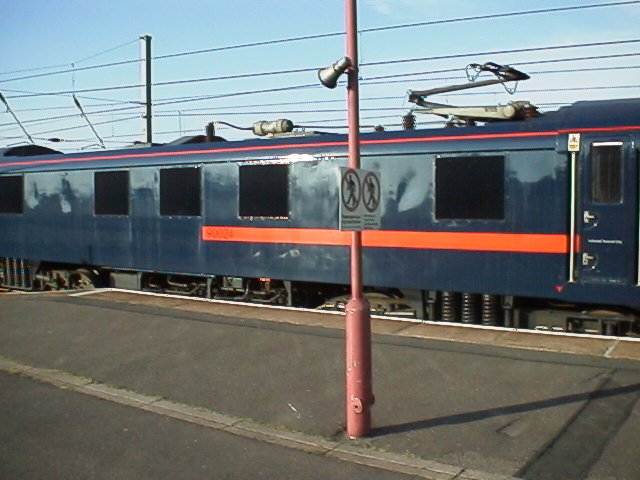 Close-up of GNER class 90 loco