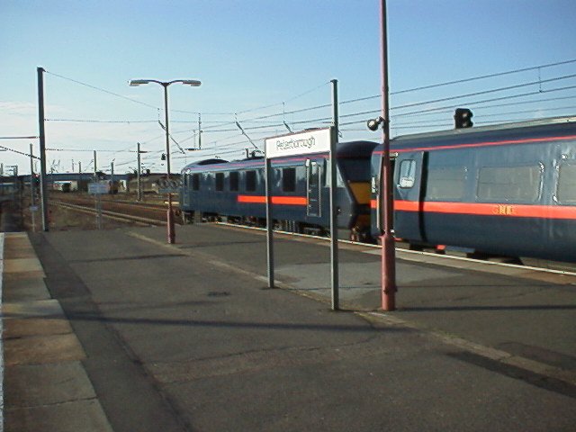 Unique GNER class 90 loco at Peterborough
